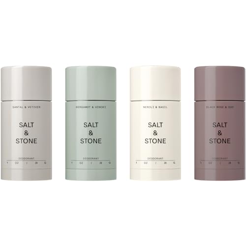 Salt & Stone Aluminum-Free Deodorant Women & Men Travel Size Set 1 oz (4)