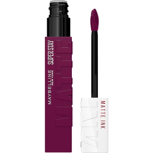 Maybelline Super Stay Matte Ink Liquid Lipstick Makeup, Long Lasting High Impact Color, Up to 16H Wear, Believer, Deep Plum,