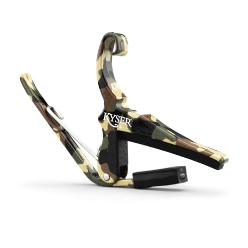 Kyser Musical Products Quick-Change Guitar Capo, KG6C2A, Camo 2.0 - For 6-String Acoustic Guitars, Made in USA, Quality, Stro