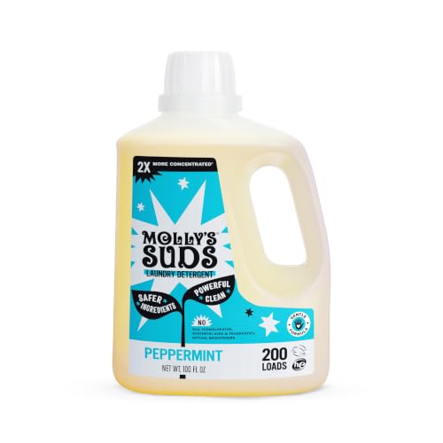 Molly's Suds Liquid Laundry Detergent | Clean Laundry Detergent Soap for Sensitive Skin | 2x Concentrated High Efficiency (HE
