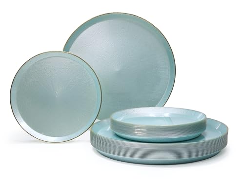 " OCCASIONS " 60 Plates Pack (30 Guests)-Heavyweight Wedding Party Disposable Plastic Plate Set -30 x 10'' Dinner + 30 x 7''