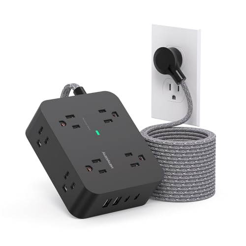 HANYCONY Extension Cord 25 Ft, Power Strip Surge Protector, Long Cord