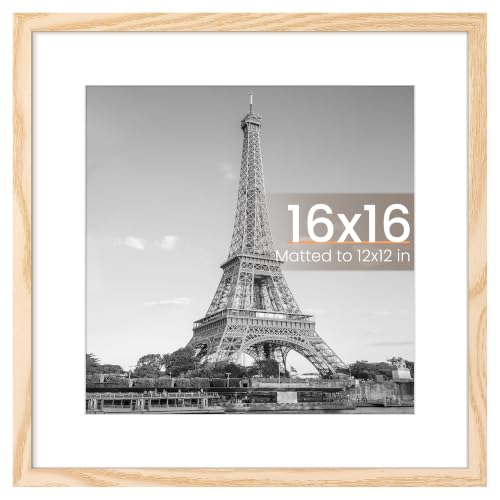 upsimples 16x16 Picture Frame, Wall Decor Photo Frames, Natural Style 1Pcs