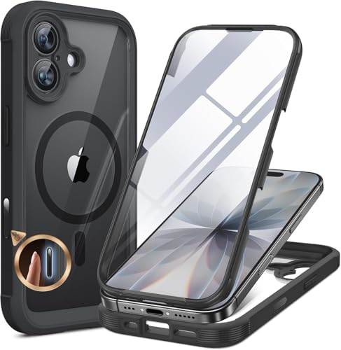 Miracase for iPhone 17 Case 6.3'', Full-Body Bumper Military Drop Protection Outdoor Phone case with Built-in Glass Screen &C