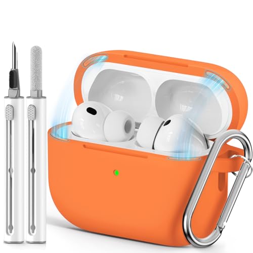 Ljusmicker for AirPods Pro 3 Case 2025 with Magnetic Lock,Orange