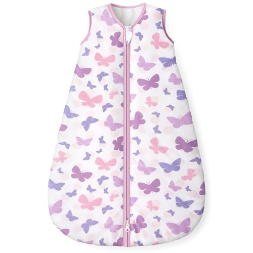 Yoofoss Baby Sleep Sack 6-12 Month 1.5TOG 100% Organic Cotton 2-Way Zipper
