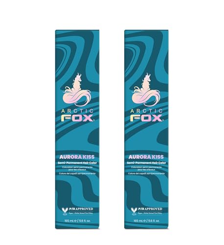 Arctic Fox Semi Permanent Hair Dye Aurora Kiss Blue 2x5.6 oz