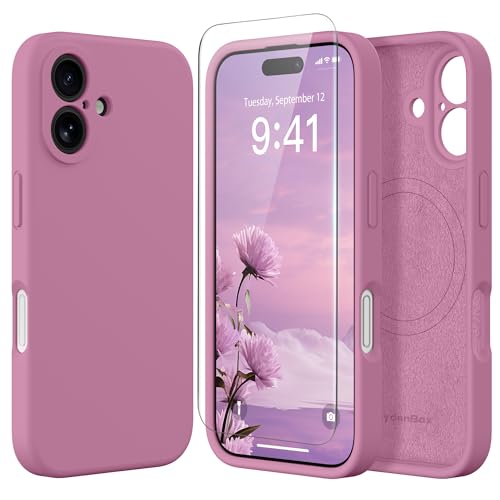 SuydanBox Magnetic for iPhone 16 Plus Case Silicone Blackcurrant
