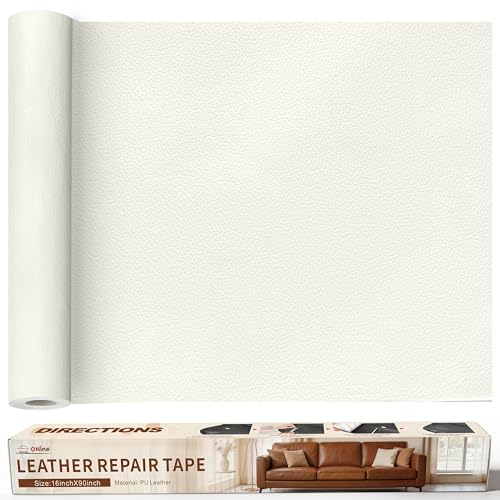 ONine Leather Repair Patch,Leather Repair Tape, 16 x 90 inches Leather Repair Patch for Furniture,Vinyl Repair kit,Leather Co