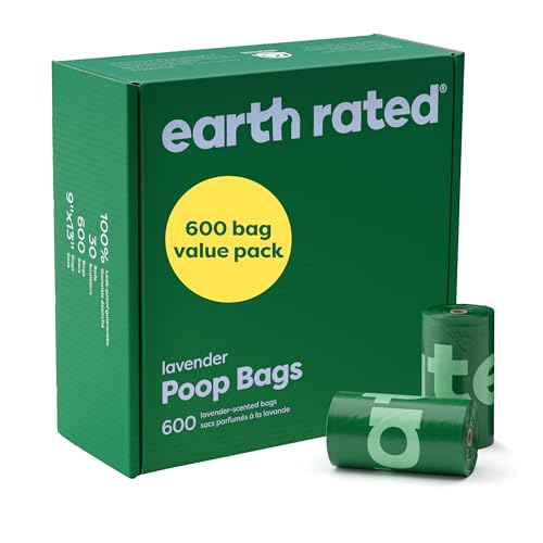 Earth Rated Dog Poop Bags on Refill Rolls, 600 Bags, Lavender