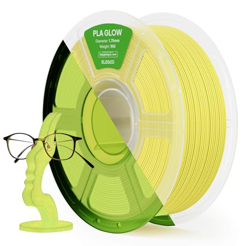 ELEGOO PLA 3D Printer Filament Glow in the Dark Yellow 1KG 1.75mm