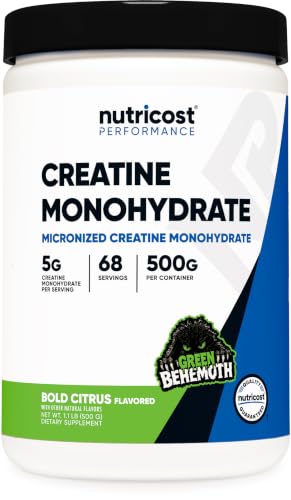 Nutricost Creatine Monohydrate Powder (Green Behemoth) 500 Gram
