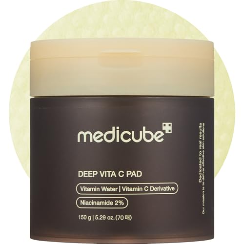 medicube Toner Pads Deep Vita C Facial Toner Pad for Uneven Skin Tone Care
