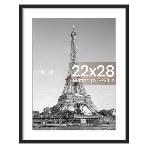 upsimples 22x28 Picture Frame, Wall Decor Poster Frames, Black 1 Pack