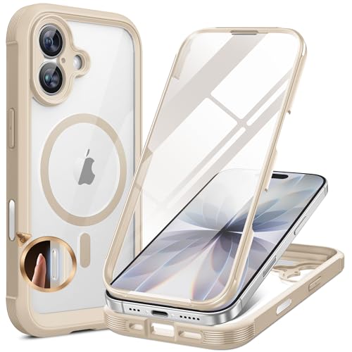 Miracase for iPhone 17 Case 6.3'', Full-Body Military Grade Drop Protection Outdoor Phone case with Built-in Glass Screen &Ca