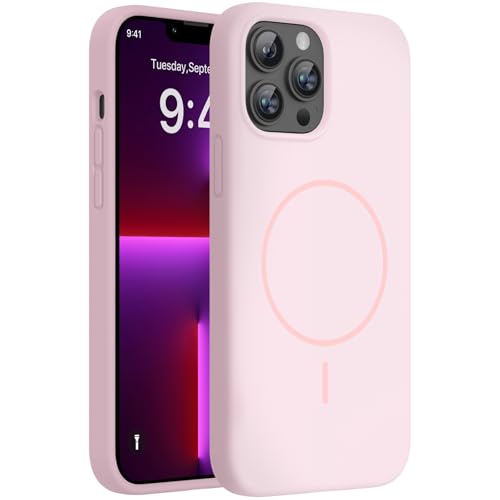 Miracase Silicone & Magnetic for iPhone 13 Pro Max Case, Sand Pink