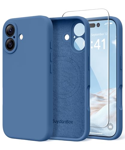 SuydanBox Magnetic for iPhone 17 Case Silicone Lake Blue