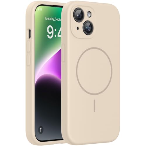 Miracase Silicone & Magnetic for iPhone 14 Case, Sand