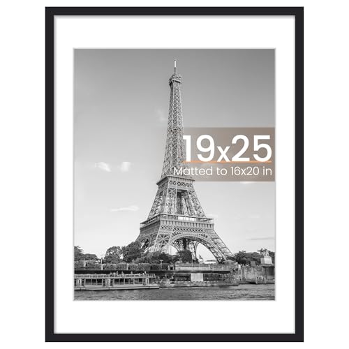 upsimples 19x25 Picture Frame, Wall Decor Poster Frames, Black 1 Pack