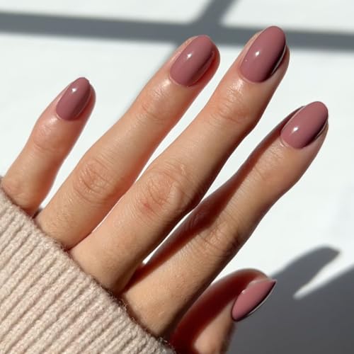 Glamnetic Press On Nails, Short Oval Glossy, Fake Nails 30pc Nail Kit