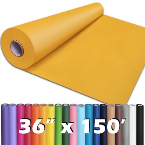 PerkHomy Orange Kraft Paper Roll 36" x 1,800" (150') for Gift Wrapping Bouquet Flower Art Painting Craft Writing Packaging Sh