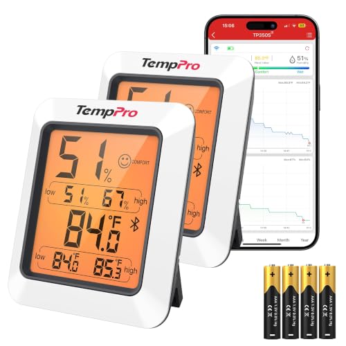 TempPro TempAir Bluetooth Hygrometer Thermometer for Greenhouse Up to 260ft
