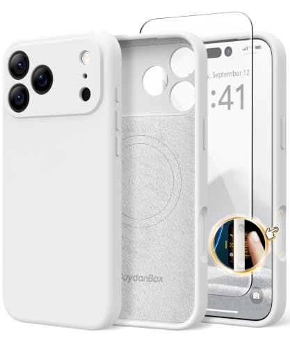 SuydanBox Magnetic for iPhone 18 Pro Case/iPhone 17 Pro Case Silicone White