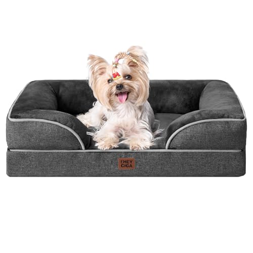 EHEYCIGA Orthopedic Small Dog Bed, Waterproof Memory Foam Washable Pet Beds