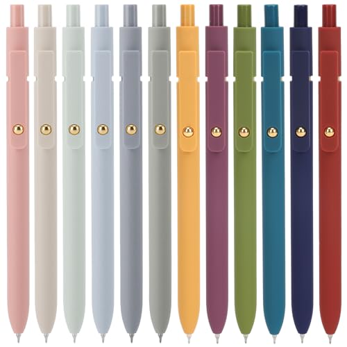 Ddaowanx Gel Pens Set,24 Pcs 0.5mm Retractable Quick Dry Black Ink Pen Bulk