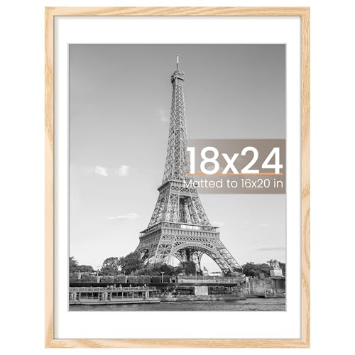 upsimples 18x24 Picture Frame, Wall Decor Poster Frames, Natural Style 1Pcs