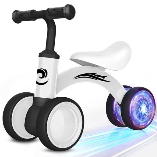 Gamfeiny Colorful Lighting Baby Balance Bike Toys for 1 Year Old Boy Girl Gifts, 10-36 Month Toddler Balance Bike, No Pedal 4
