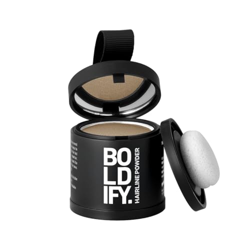 Boldify Hairline Powder, Root Touch Up Hair Color Medium Blonde 10g