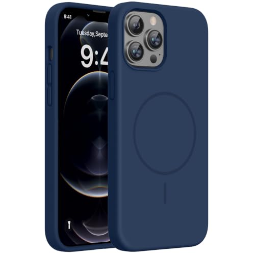 Miracase Silicone for iPhone 12 Pro Max Case, Dark Blue