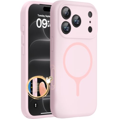 Miracase Silicone & Magnetic for iPhone 18 Pro Max Case, Sand Pink