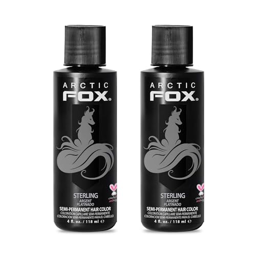 ARCTIC FOX Semi-Permanent Dye Sterling - Vegan Ammonia-Free - 2x4 fl oz