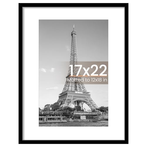 upsimples 17x22 Picture Frame, Wall Decor Poster Frames, Black 1 Pack