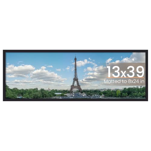upsimples 13x39 Picture Frame, Wall Decor Poster Frames, Black 1 Pack