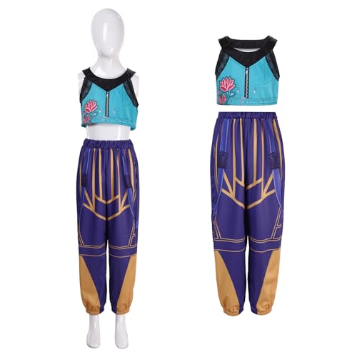 Cute Singers Costume Top Pants Dancer Dress Up Halloween Costume Cosplay Outfits for Girls