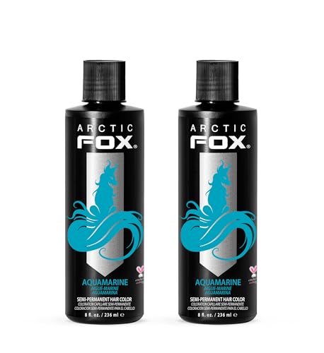 ARCTIC FOX Semi-Permanent Hair Dye - Aquamarine Blue - 2 x 8 Fl Oz