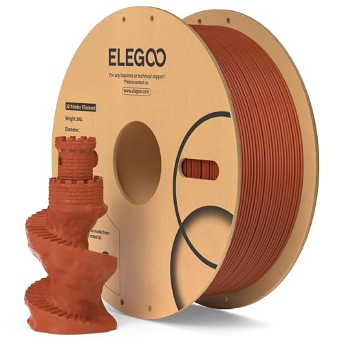 ELEGOO PLA 3D Printer Filament 1.75mm Marble Brick Red 1KG