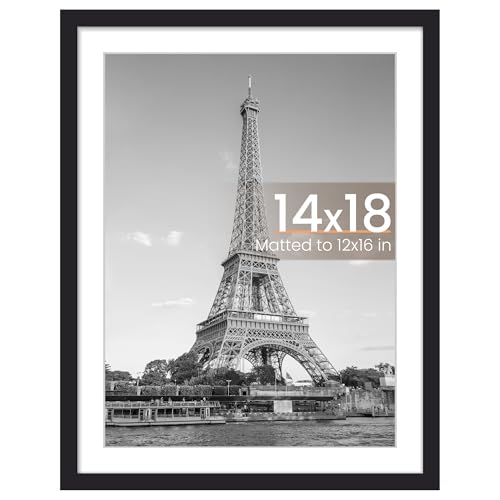 upsimples 14x18 Picture Frame, Wall Decor Poster Frames, Black 1 Pack