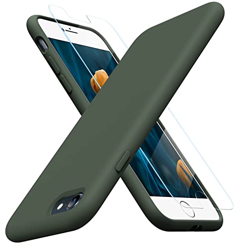 Miracase Silicone for iPhone SE 2022/SE 2020/7/8 Case,Dark Green