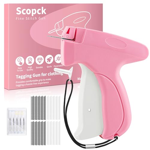 Stitch Gun for Clothes - Handheld Stitch Gun Quick Clothing Fixer - Tagging Gun - Includes 6 Needle, 1000 Black Fasteners & 1