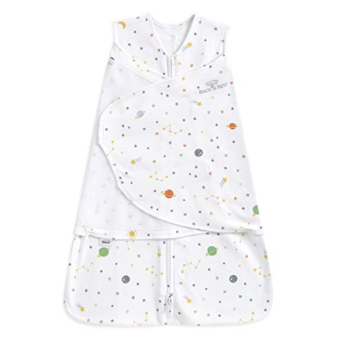 HALO SleepSack Swaddle | Cotton | 1.5 TOG | 68-75°F | 6-12 lbs |Space