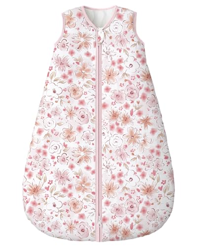 Yoofoss Baby Sleep Sack 6-12 Month 1.5TOG 100% Organic Cotton 2-Way Zipper