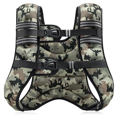 ZELUS Weighted Vest, 6lb/8lb/12lb/16lb/20lb/25lb/30lb Weight Vest for Men Women with Storage Pocket & Reflective Strips for W