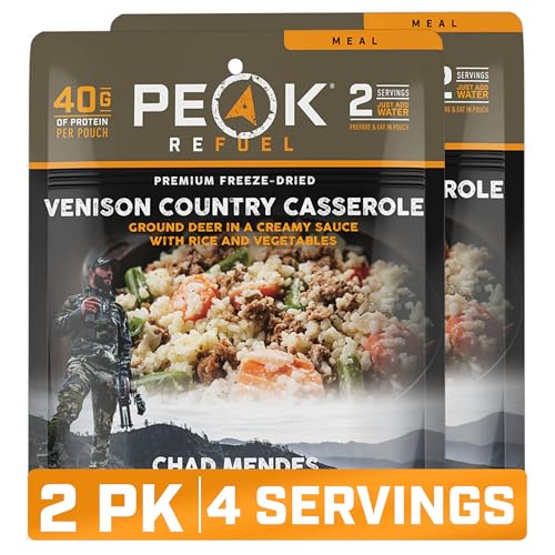 Peak Refuel Venison Country Casserole Freeze-Dried Game Meat Meal, 2-Pack