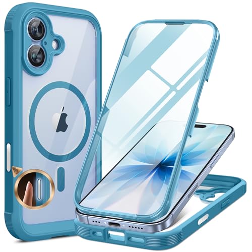 Miracase for iPhone 17 Case 6.3'', Full-Body Military Grade Drop Protection Outdoor Phone case with Built-in Glass Screen &Ca