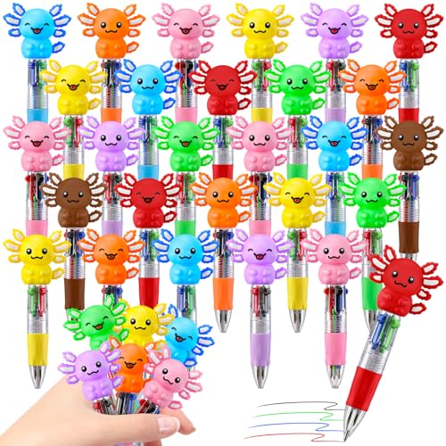 CZWZ 30Pcs Mini Multicolor Pens in One 4-in-1 Cute Pens Bulk, Ballpoint Pen for Birthdays and Parties, Fun Gifts Assorted Ink