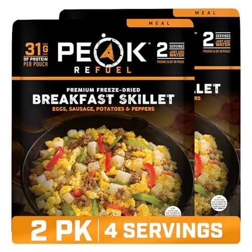 Peak Refuel Breakfast Skillet Freeze-Dried Camping and Hiking Meal, 2-Pack